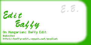 edit baffy business card